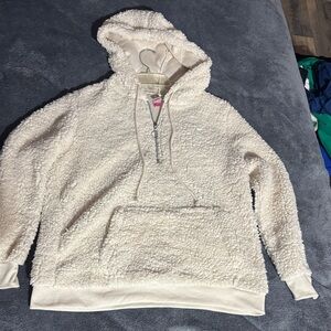 No Boundaries Cream Sherpa Jacket